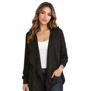 Juicy Couture Open Front Terry Shimmer Cardigan Size M